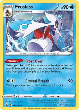 Froslass (036/198) [SWSH06 Chilling Reign] Holofoil - Holo Rare