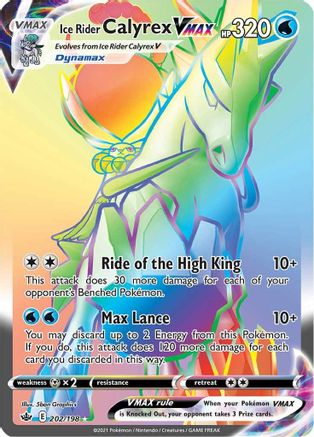 Ice Rider Calyrex VMAX (Secret) (202/198) [SWSH06 Chilling Reign] Holofoil - Secret Rare