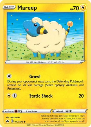 Mareep (047/198) [SWSH06 Chilling Reign] Reverse Holofoil - Common