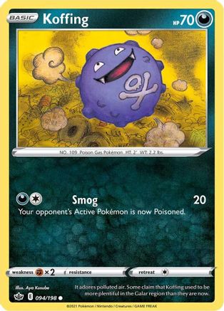 Koffing (094/198) [SWSH06 Chilling Reign] Reverse Holofoil - Common