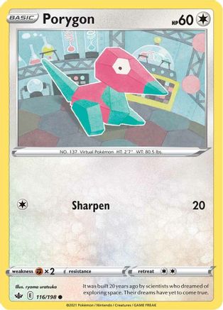 Porygon (116/198) [SWSH06 Chilling Reign] Reverse Holofoil - Common