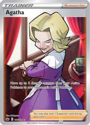 Agatha (Full Art) (186/198) [SWSH06 Chilling Reign] Holofoil - Ultra Rare