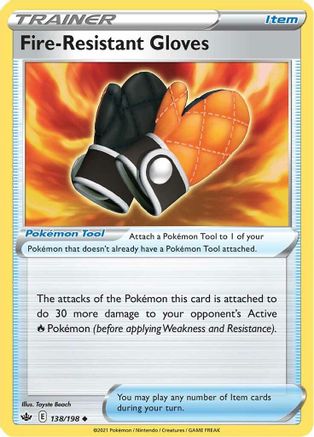 Fire-Resistant Gloves (138/198) [SWSH06 Chilling Reign] Reverse Holofoil - Uncommon