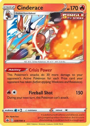 Cinderace (28/198) [Deck Exclusives] - Rare
