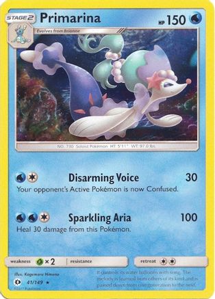 Primarina (Water Web Holo) (041/149) [Miscellaneous Cards & Products] Holofoil - Holo Rare