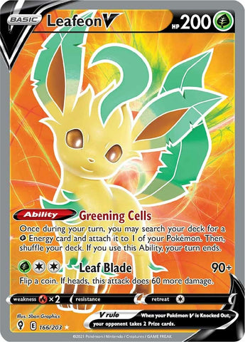 Leafeon V (Full Art) [SWSH07 - 166/203]