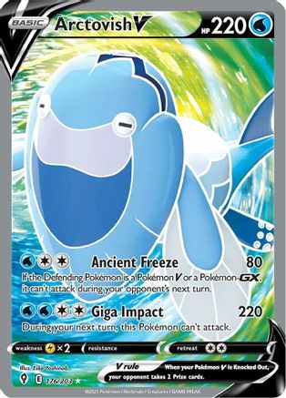 Arctovish V (Full Art) (176/203) [SWSH07 Evolving Skies] Holofoil - Ultra Rare
