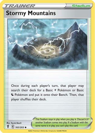 Stormy Mountains (161/203) [SWSH07 Evolving Skies] Reverse Holofoil - Uncommon