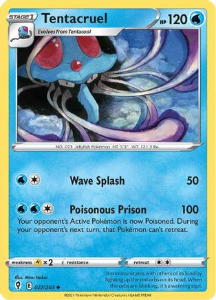 Tentacruel (027/203) [SWSH07 Evolving Skies] Reverse Holofoil - Uncommon