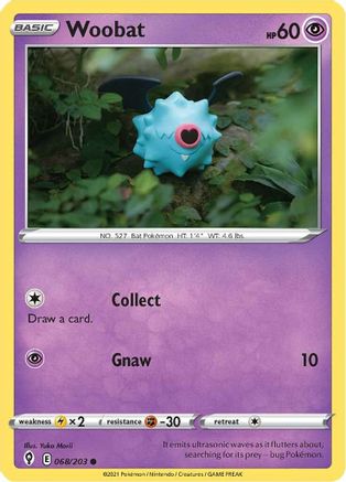 Woobat (068/203) [SWSH07 Evolving Skies] - Common