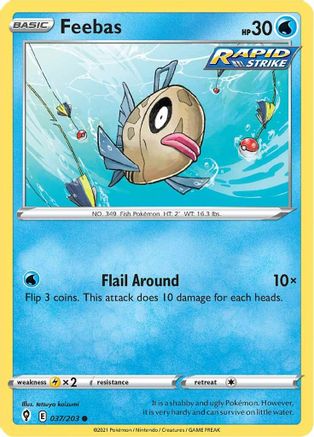 Feebas (037/203) [SWSH07 Evolving Skies] Reverse Holofoil - Common