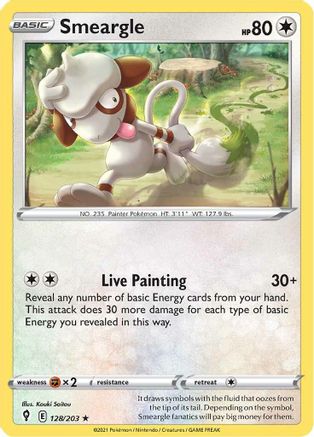 Smeargle (128/203) [SWSH07 Evolving Skies] Reverse Holofoil - Rare
