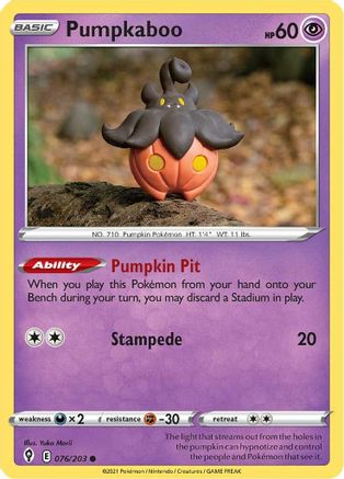 Pumpkaboo (076/203) [SWSH07 Evolving Skies] Reverse Holofoil - Common