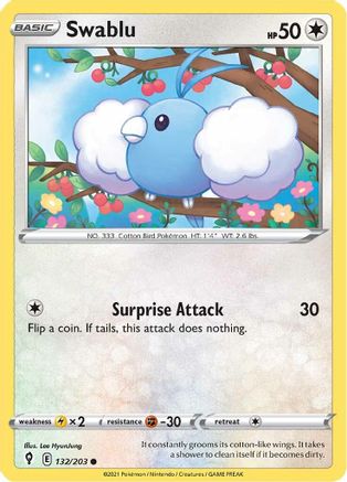 Swablu (132/203) [SWSH07 Evolving Skies] - Common