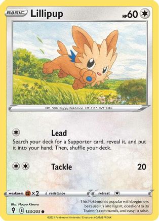 Lillipup (133/203) [SWSH07 Evolving Skies] Reverse Holofoil - Common
