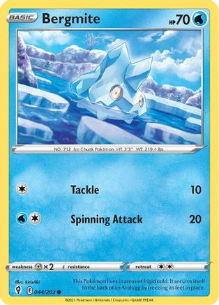 Bergmite (044/203) [SWSH07 Evolving Skies] Reverse Holofoil - Common