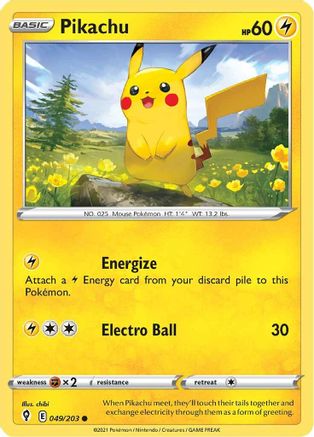 Pikachu (049/203) [SWSH07 Evolving Skies] - Common