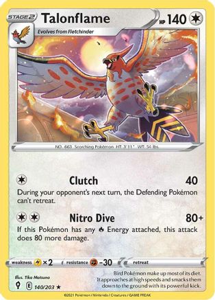 Talonflame (140/203) [SWSH07 Evolving Skies] - Rare
