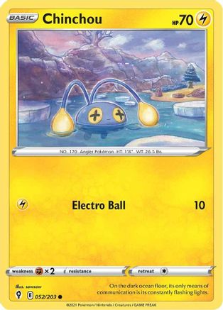 Chinchou (052/203) [SWSH07 Evolving Skies] - Common