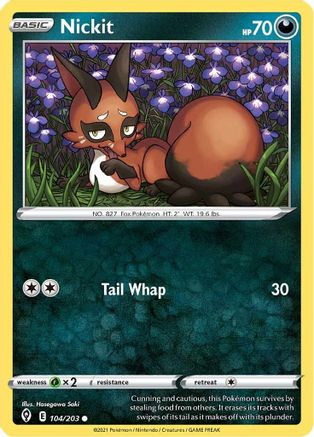 Nickit (104/203) [SWSH07 Evolving Skies] - Common