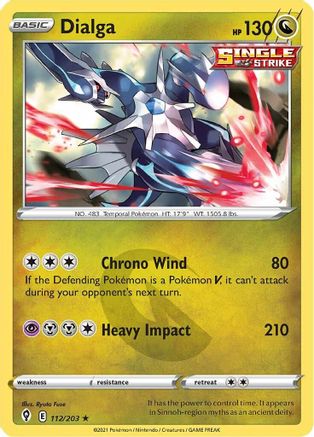 Dialga (112/203) [SWSH07 Evolving Skies] Reverse Holofoil - Holo Rare