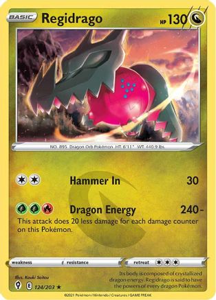 Regidrago (124/203) [SWSH07 Evolving Skies] Holofoil - Holo Rare