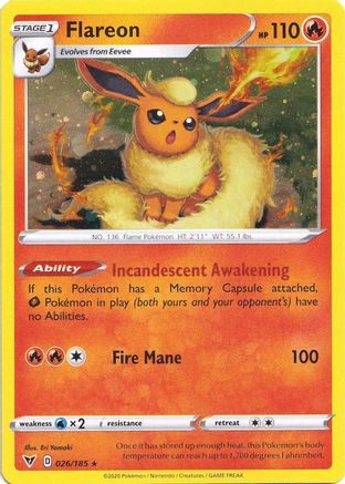 Flareon (Cosmos Holo) (026/185) [Miscellaneous Cards & Products] Holofoil - Promo