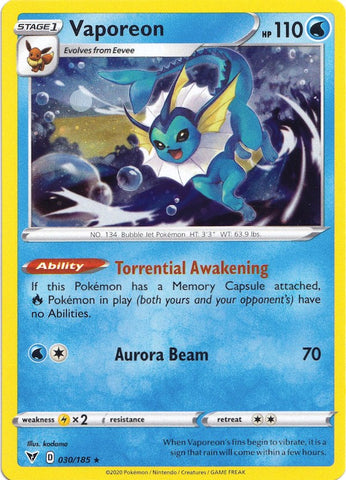 Vaporeon - 030/185 (Cosmos Holo) [MCAP - 030/185]