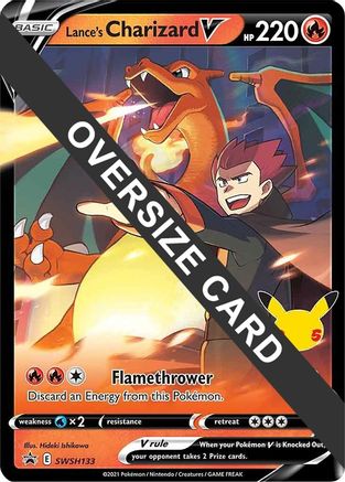 Lance's Charizard V (SWSH133) [Jumbo Cards] Holofoil - Promo