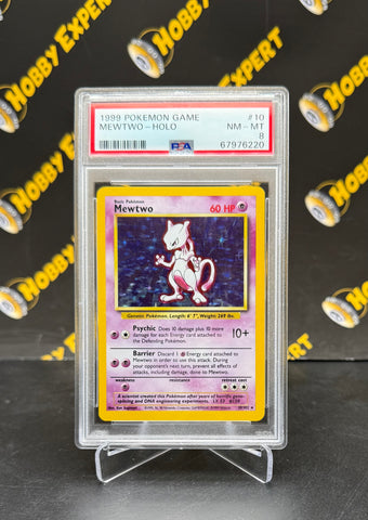 Mewtwo Holo #10 - Base Set Unlimited - PSA 8