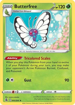 Butterfree (003/264) [SWSH08 Fusion Strike] Holofoil - Holo Rare