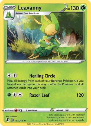 Leavanny (011/264) [SWSH08 Fusion Strike] Reverse Holofoil - Rare
