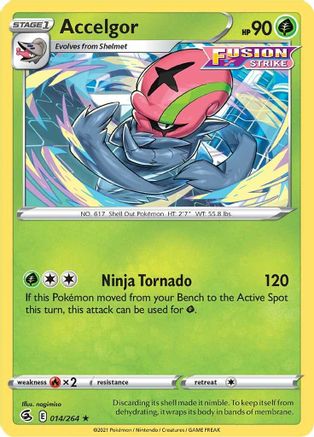 Accelgor (014/264) [SWSH08 Fusion Strike] Reverse Holofoil - Rare