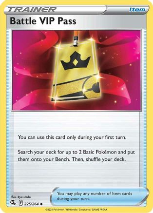 Battle VIP Pass (225/264) [SWSH08 Fusion Strike] - Uncommon