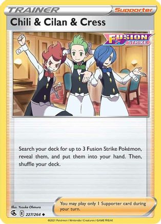 Chili & Cilan & Cress (227/264) [SWSH08 Fusion Strike] - Uncommon