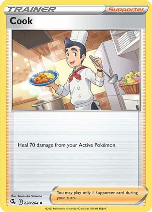 Cook (228/264) [SWSH08 Fusion Strike] Reverse Holofoil - Uncommon