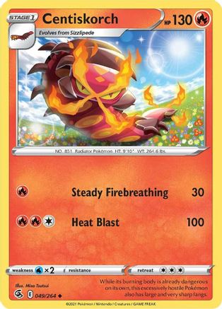 Centiskorch (049/264) [SWSH08 Fusion Strike] Reverse Holofoil - Uncommon