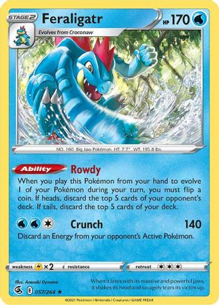Feraligatr (057/264) [SWSH08 Fusion Strike] Holofoil - Holo Rare