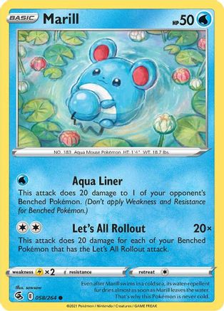 Marill (058/264) [SWSH08 Fusion Strike] - Common
