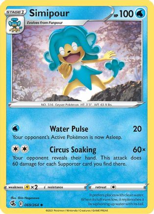 Simipour (069/264) [SWSH08 Fusion Strike] Reverse Holofoil - Uncommon