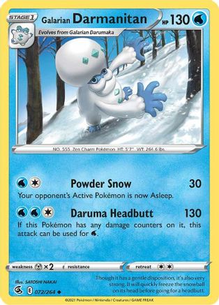 Galarian Darmanitan (072/264) [SWSH08 Fusion Strike] - Uncommon