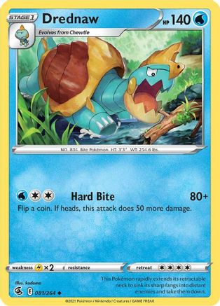 Drednaw (081/264) [SWSH08 Fusion Strike] Reverse Holofoil - Uncommon