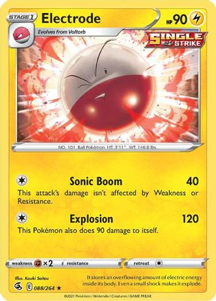 Electrode (088/264) [SWSH08 Fusion Strike] Reverse Holofoil - Rare