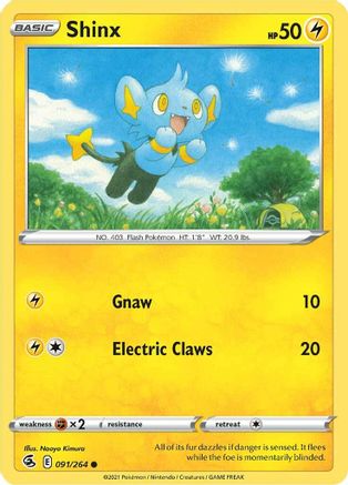 Shinx (091/264) [SWSH08 Fusion Strike] Reverse Holofoil - Common