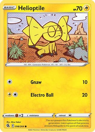 Helioptile (098/264) [SWSH08 Fusion Strike] - Common