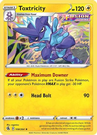Toxtricity (108/264) [SWSH08 Fusion Strike] Holofoil - Holo Rare