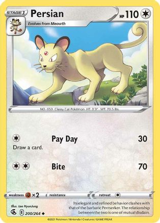 Persian (200/264) [SWSH08 Fusion Strike] - Uncommon