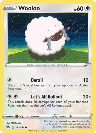 Wooloo (221/264) [SWSH08 Fusion Strike] Reverse Holofoil - Common