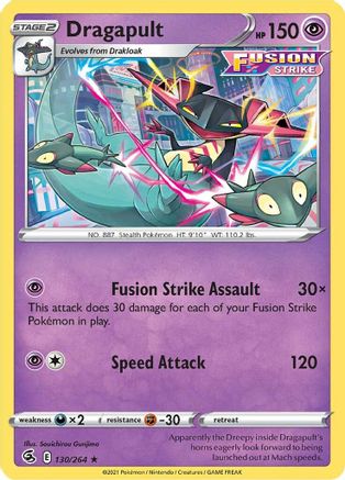 Dragapult (130/264) [SWSH08 Fusion Strike] Reverse Holofoil - Holo Rare
