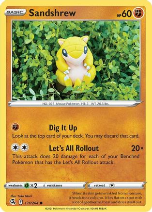 Sandshrew (131/264) [SWSH08 Fusion Strike] Reverse Holofoil - Common